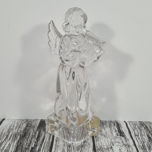 Mikasa Herald Collection Angelic Harp Figurine Crystal Christmas Angel Germany - Picture 2 of 8